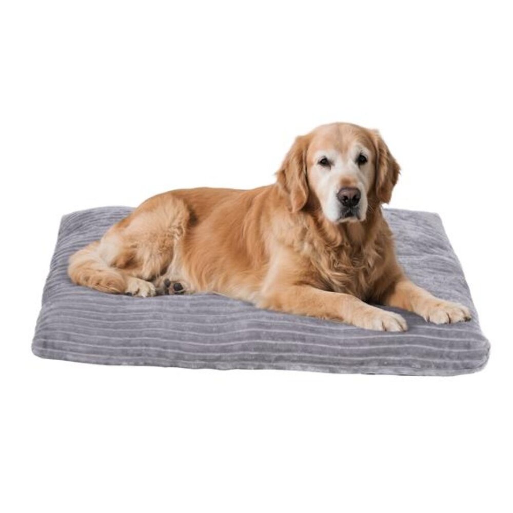 Large Dog Bed 23x18 inch Plush Soft Dog Cage Bed Washable Dog Mat with Non-Slip